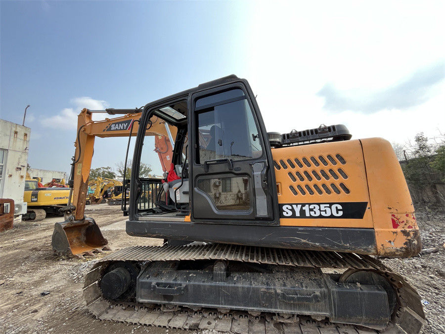 13 escavatore idraulico del cingolo dell'escavatore a cucchiaia rovescia di Ton Mini Used Sany Excavator SANY SY135C