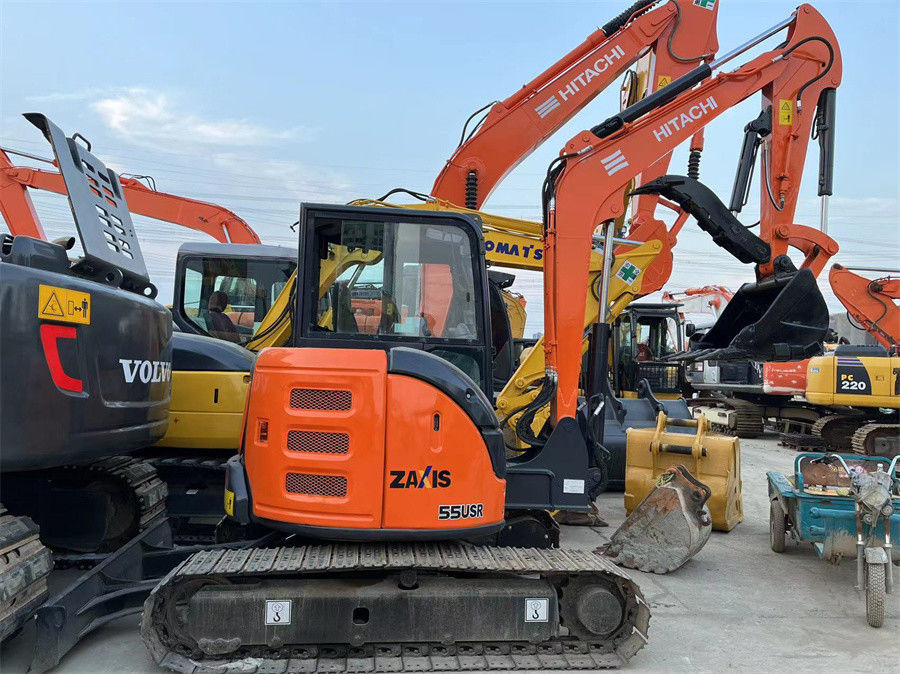 Colore rosso usato di Hitachi Zx55 Mini Crawler Excavator Weight 5tons