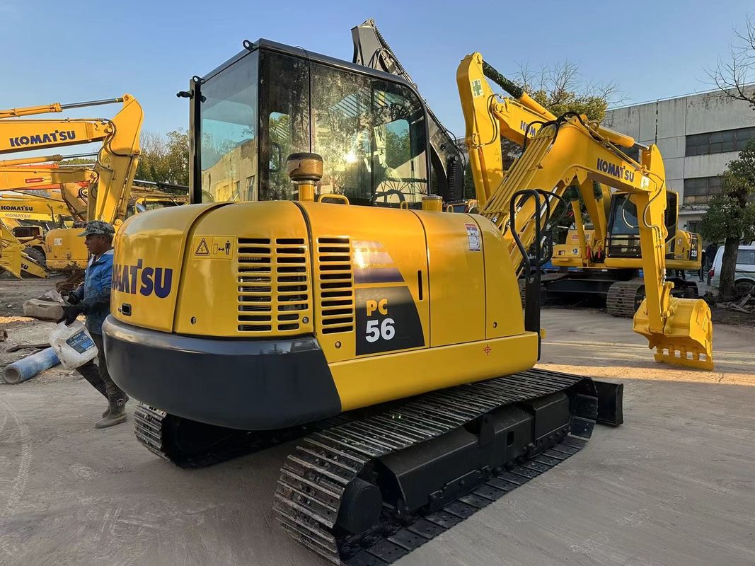 Komatsu PC56-7 mini escavatore usato 5 tonnellate Komatsu escavatore in buone condizioni