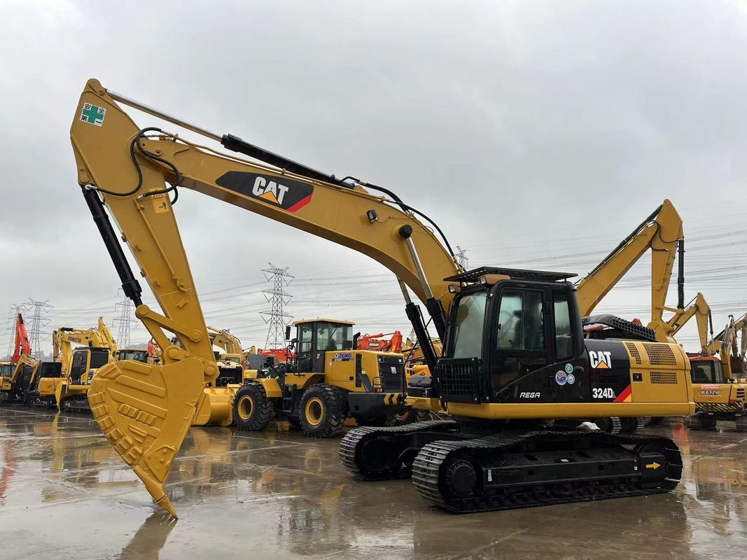Industria pesante utilizzata CAT 324DL Escavatore a trascinamento Caterpillar Breaker Hammer Line Potente motore