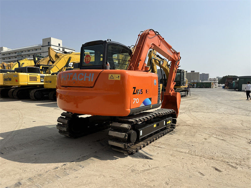 Usato mini escavatore Hitachi ZX70 con pista di gomma 7 tonnellate escavatore minerario