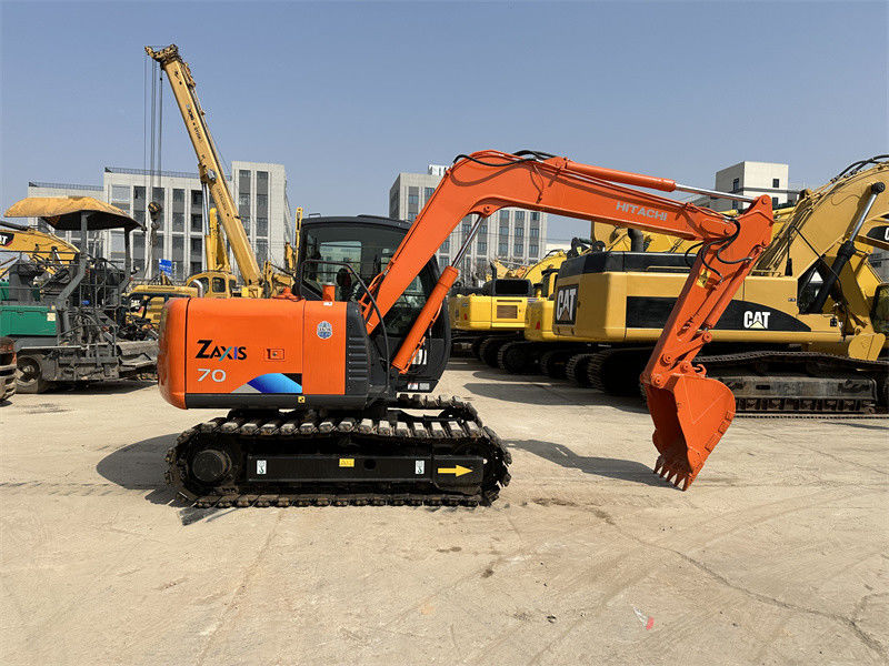 Usato mini escavatore Hitachi ZX70 con pista di gomma 7 tonnellate escavatore minerario
