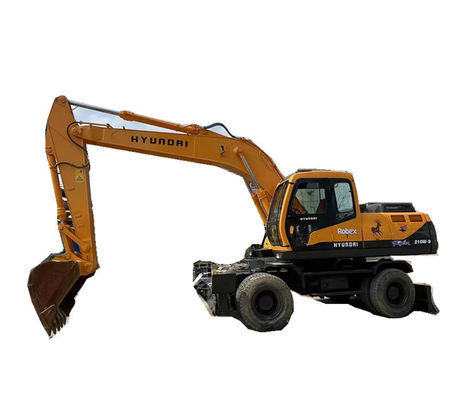 Escavatore utilizzato della ruota di tonnellata 210W-9 di Hyundai Robex 210W 21
