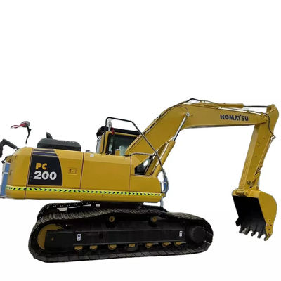 Il cingolo Pc200-8 ha utilizzato l'escavatore di KOMATSU 20 tonnellate di giallo