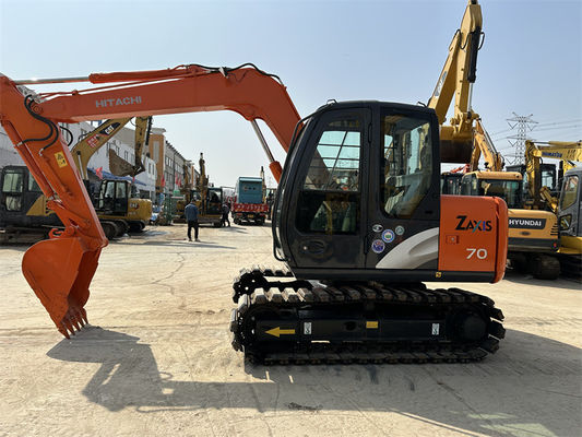 Usato mini escavatore Hitachi ZX70 con pista di gomma 7 tonnellate escavatore minerario